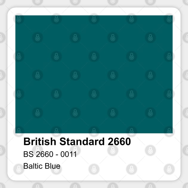 Baltic Blue British Standard 0011 Colour Swatch Sticker by mwcannon